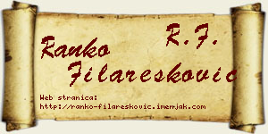 Ranko Filaresković vizit kartica